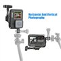 Adaptateur de montage vertical en forme de L en aluminium compatible avec GoPro Hero 9/10/11/12