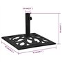 vidaXL Socle de Parasol Base de Parasol Pied Support de Parasol Accessoire de Parasol Terrasse Balcon Extérieur Noir 47x47x33 cm