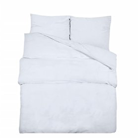 Ensemble de housse de couette Blanc 225x220 cm Coton