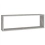 Étagères cube murales 2 pcs Gris béton 80x15x26,5 cm Aggloméré