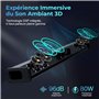 OXS S3 Barre de Son pour TV, Audio Home Cinéma avec Bluetooth 5.0, Basses Dynamiques, Son Ambiant 3D, Amélioration du Dialogue, 