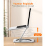 EOIWUY Support Ordinateur Portable Rotation 360°, Support PC Portable Bureau Réglable à Refroidissement Rapide, pour Travail d'É