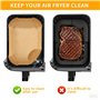 200Pièces Papier Cuisson Air Fryer, Pour Ninja Double Stack XL SL400EU 9.5L,Papier Cuisson pour Ninja Air Fryer Pour Ninja AF300