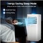 LEENON 9000 BTU Climatiseur Mobile 3 en 1 Climatisation Portable 2.6KW, Déshumidificateur & Ventilateur avec Télécommande, Minut