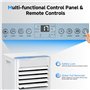 LEENON 9000 BTU Climatiseur Mobile 3 en 1 Climatisation Portable 2.6KW, Déshumidificateur & Ventilateur avec Télécommande, Minut