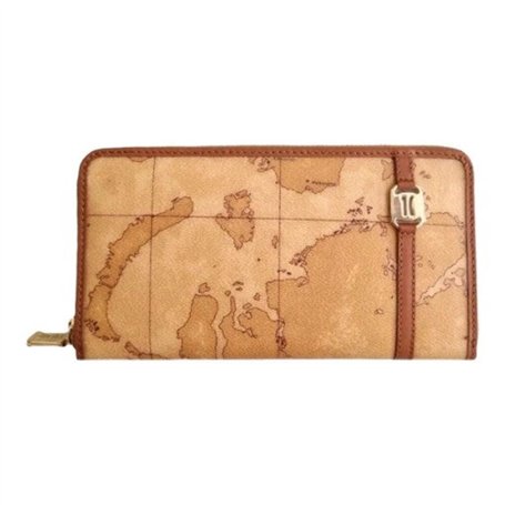 ALVIERO MARTINI PREMIÈRE CLASSE C W076 6000 Portefeuille unique beige foncé, Geo Classic, Géométrique