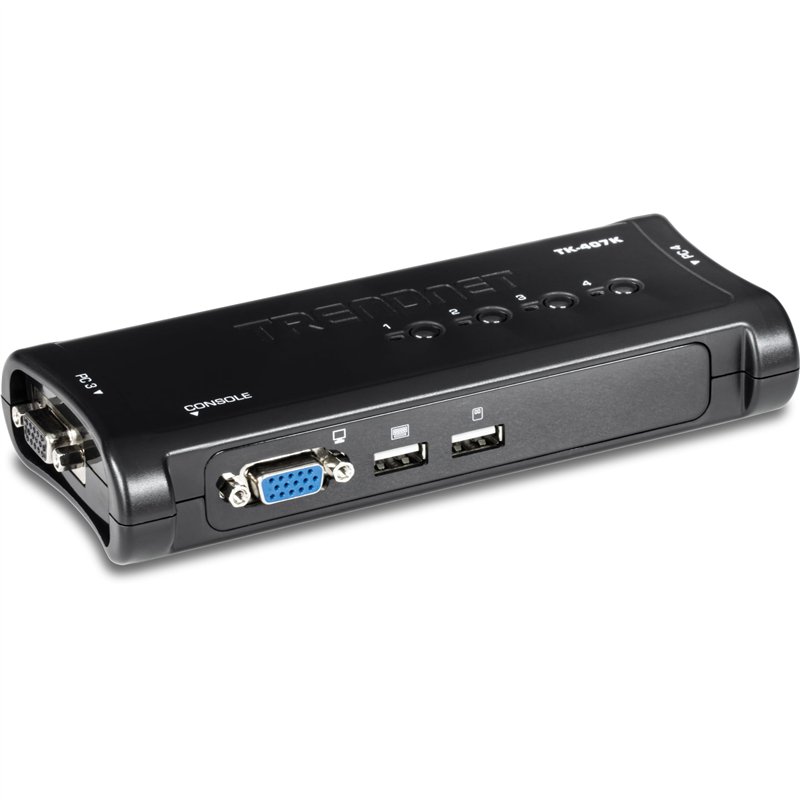 KVM 4 Ports VGA/USB, Blanc