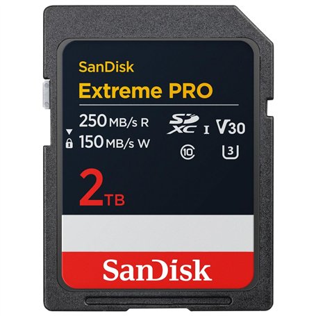 SanDisk 2 to Carte SDXC Extreme Pro, Carte SD V30, UHS-I, (4K UHD Videos, Vitesse de Lecture jusqu'à 250 Mo/s, RescuePRO Deluxe,