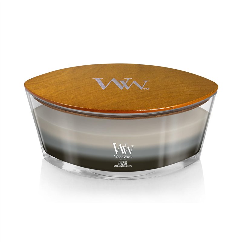 Image secondaire de WoodWick Trilogy Warm Woods Bougie Ellipse, Cire, Multicolore, 9 x 19 x 12 cm