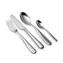 Alessi 5180s24m Set de 24 couverts monoblocs en acier inoxydable poli 18/10 Nuovo Milano, Argenté