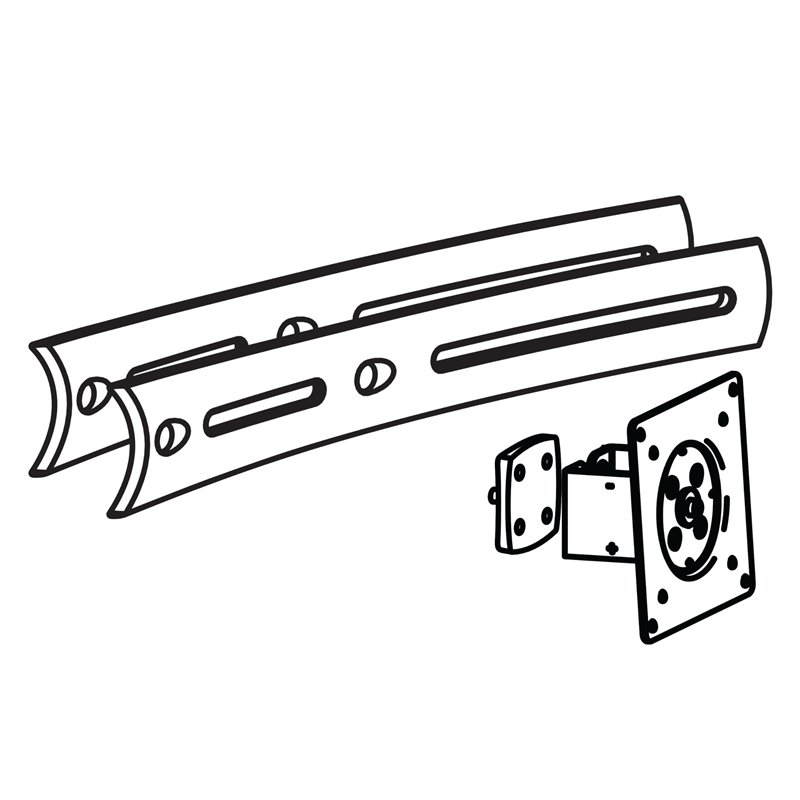 Ergotron DS100 97-446-200 Support pour TV/Ordinateur Portable/Tablette/Ecran PC Noir