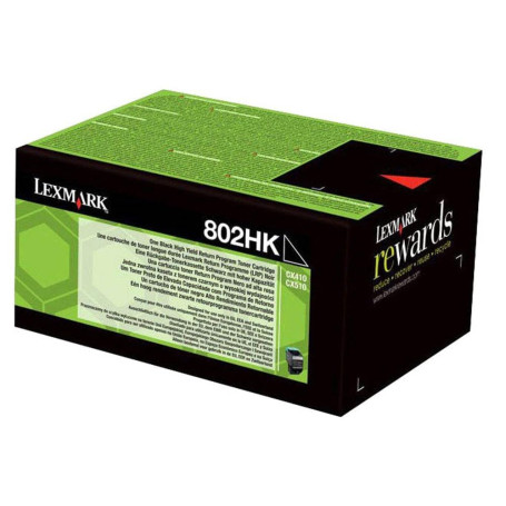 Lexmark 80C2HK0 Cartouche de Toner Laser pour Imprimante CX410/510 Noir