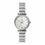 Fossil Montre Quartz Femme 28.00mm avec Cadran Blanc analogique et Bracelet en Bracelet en Acier Argent ES4647