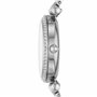 Fossil Montre Quartz Femme 28.00mm avec Cadran Blanc analogique et Bracelet en Bracelet en Acier Argent ES4647