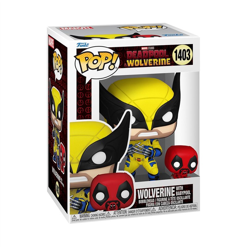 Funko Pop! & Buddy: Deadpool & Wolverine - Wolverine with Babypool - Figurine en Vinyle à Collectionner - Idée de Cadeau - Produ
