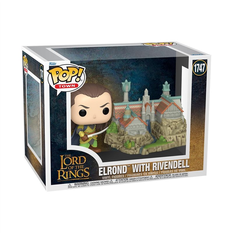 Funko Pop! Town: Lord of The Rings S8 - Elrond & Rivendell- Figurine en Vinyle à Collectionner - Idée de Cadeau - Produits Offic