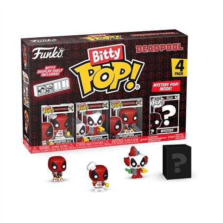 Funko Bitty Pop! Deadpool (Backyard Griller), Deadpool (Clown), Deadpool (Bedtime) et Une Mini-Figurine Mystère en Surprise - 2.