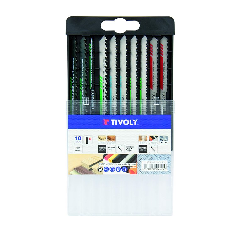 Image secondaire de TIVOLY XT50572004304 - Estuche mixto 10 hojas Madera blanda y aglomerado: 4 hojas de corte A B C D/Plástico: 2 hojas corte A D/E