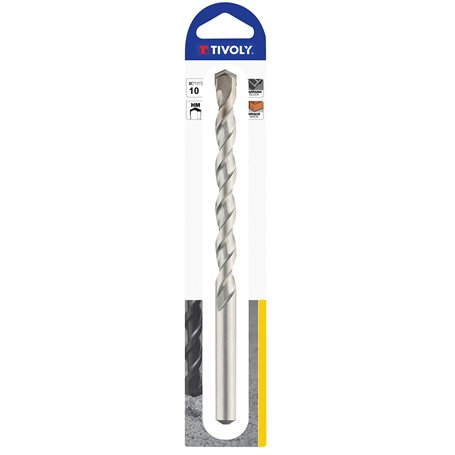 TIVOLY 10900721200 - Broca HORMIGÓN EXTRA de 12 mm largo 200 mm profundidad de corte 140 mm con mango cilíndrico