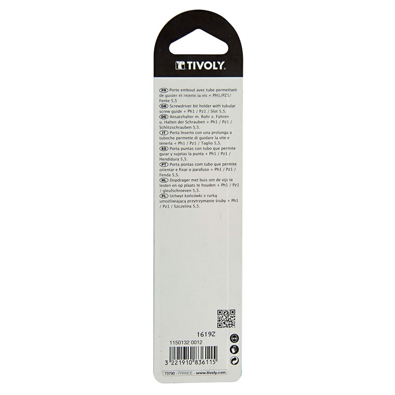 Image secondaire de Tivoly 11501320012 Porte Embout Hexa 6,35mm Avec Guide de Vis Telecopique Longueur 120mm