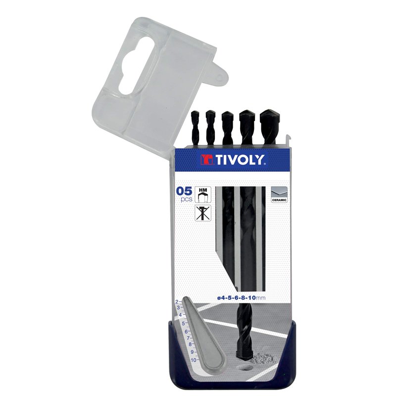 TIVOLY 12000370001 - CLIPSTER Azulejo Brocas AZULEJOS Ø 4-5-6-8-10 mm