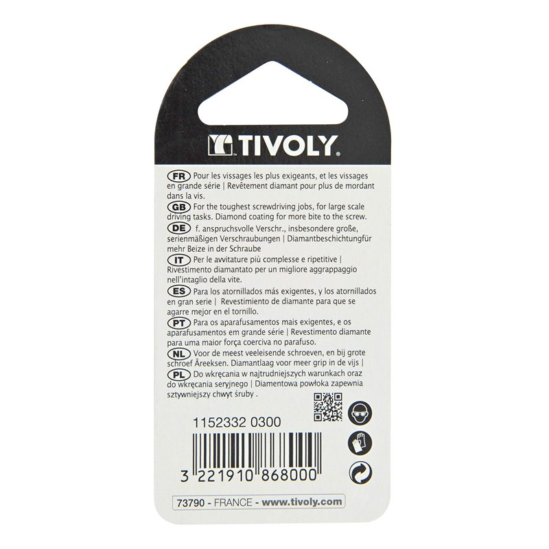 Image secondaire de Tivoly 11523320200 Embouts de Vissage Diamant Impact Torsion pour Vis Philips Ph2