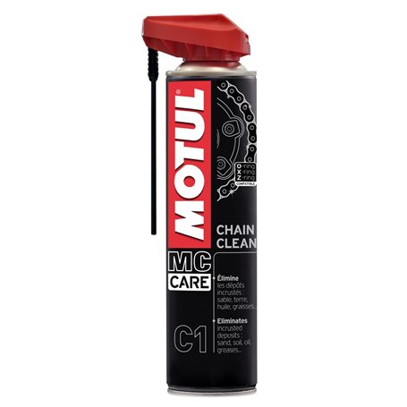 Motul - Nettoyant Chaîne Moto Aérosol - Dégraissant Extrême pour Motos Routières et Tout-Terrain - Compatible O-Ring, X-Ring, Z-