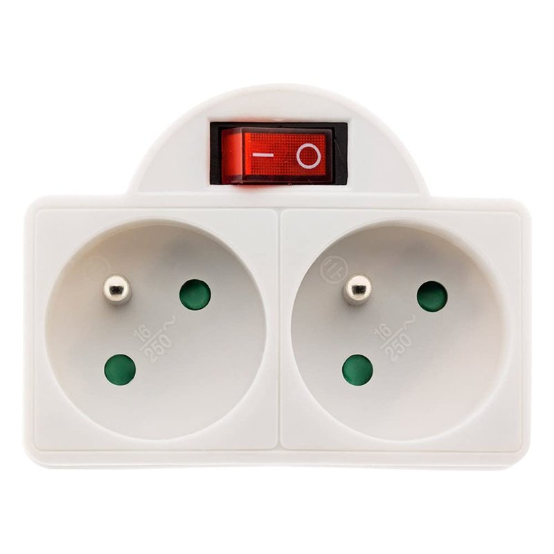 Image secondaire de Biplite 16A 2P+T avec interrupteur façade Blanc