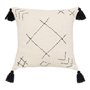 Atmosphera - Housse de Coussin Atelier en Coton 40x40cm Beige