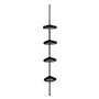 5 five simply smart 5five - étagère de Douche télescopique Rectangle Noir blackalu
