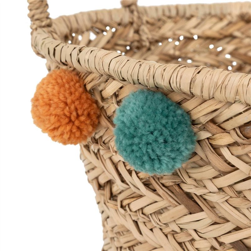 Image secondaire de Atmosphera - Panier Enfant Pompons Livi Roseau d41cm