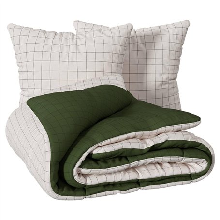 Atmosphera - Parure imprimée maati Beige 240x220cm