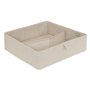 5five - rangement tiroir groomy 2 compartiments beige 36x36cm