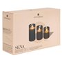 Atmosphera - Coffret 3 bougies led sena noir h10 12 15cm