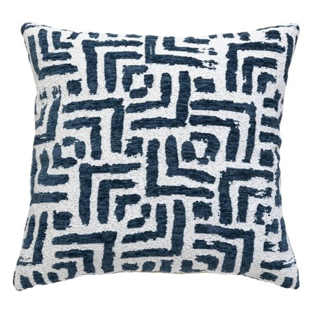 Atmosphera - Housse de Coussin Jeni Chenille Bleu égéen 40x40cm