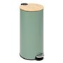 5five - poubelle couvercle bambou 30l modern color vert