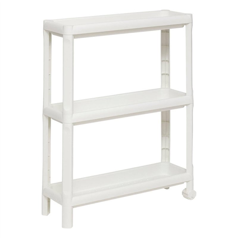 5five - desserte à roulettes 3 Niveaux Blanc h70,5cm