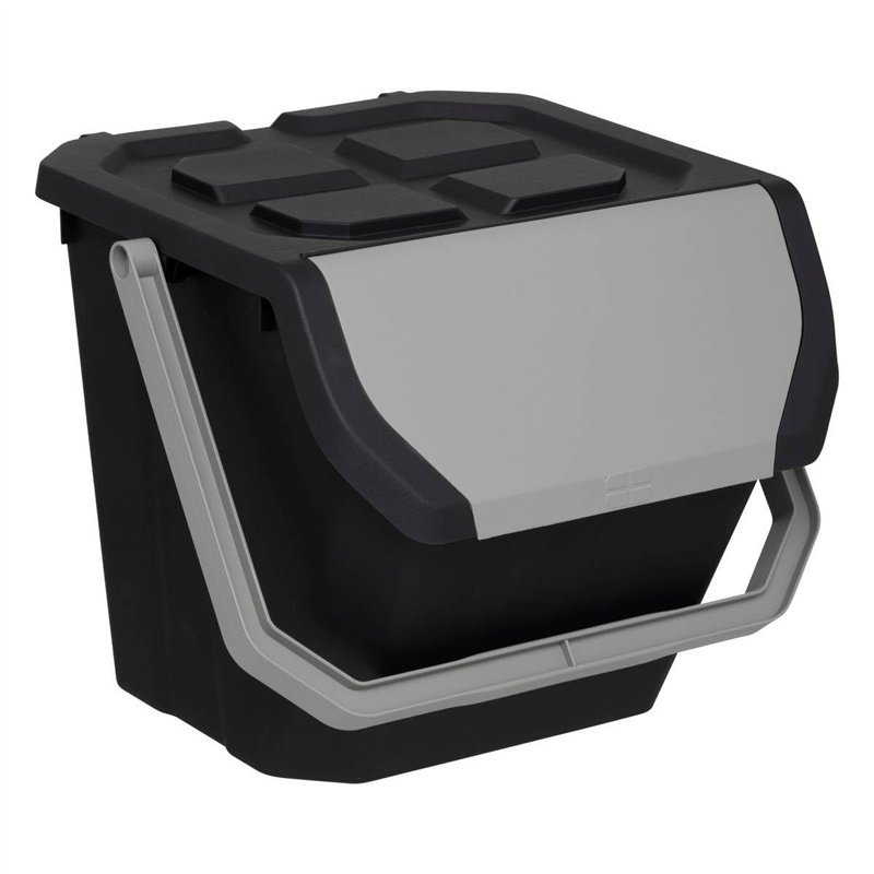 5five - Poubelle de tri 24l en Plastique Noir