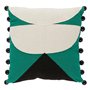 Atmosphera - Coussin brodé malakite Vert cèdre 30x30cm