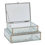 Atmosphera - 2 boîtes à bijoux ania métal et verre argenté 22x17cm