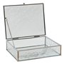 Atmosphera - 2 boîtes à bijoux ania métal et verre argenté 22x17cm