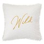 Atmosphera - Coussin brodé Wild Blanc 45x45cm