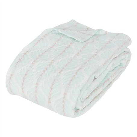 Atmosphera - Dessus de lit Wild Jacquard Bleu Clair 240x260cm