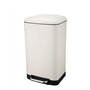 JJA 133680 Poubelle Métal Blanc 35 x 32 x 62 cm 30 L