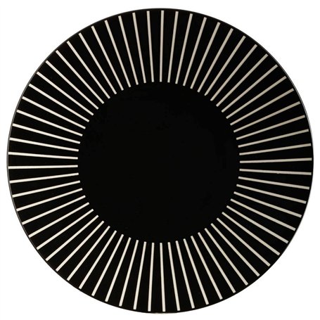 Assiette plate Sun - Diam. 27 cm - Noir