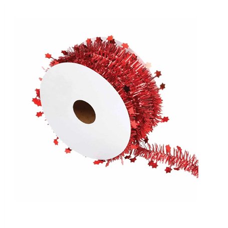 Jardideco Guirlande Fine Motif Étoiles 3 m - Rouge