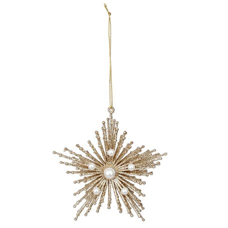 JJA Suspension étoile Galaxy Paillettes Or 12 cm