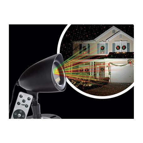 Feeric lights et christmas - Laser extérieur mouvement points rouge/vert + transfo et télécommande