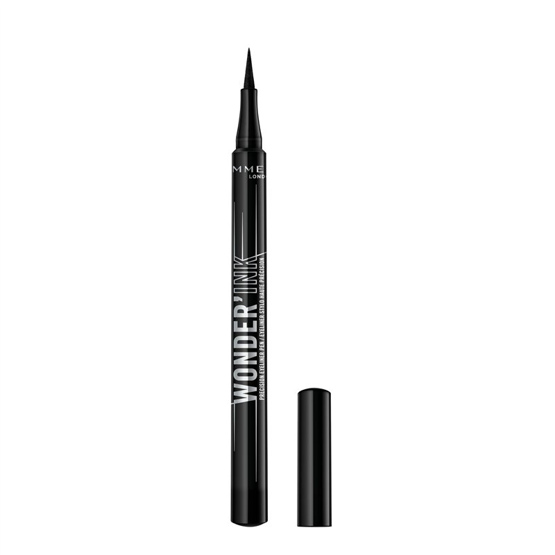Rimmel - Eyeliner Wonder'Ink - Waterproof - Longue tenue - Mate - Application facile - Noir (01 Black) - 1 ml (0.03 FL OZ)