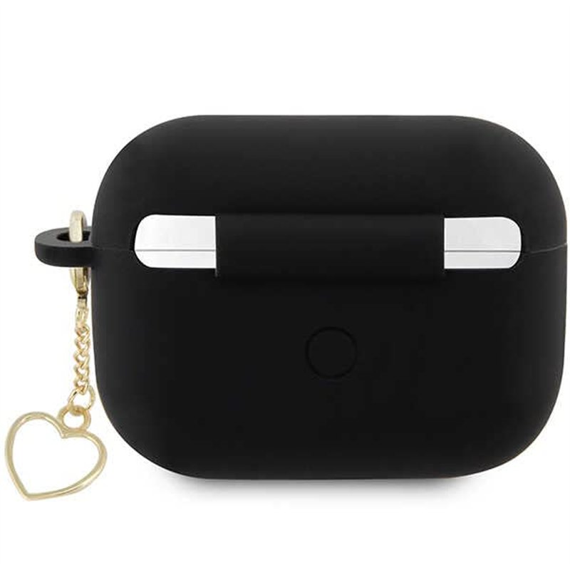 Image secondaire de Guess GUAP2LSCHSK Coque pour AirPods Pro 2 Noir Silicone Charm Collection Cœur